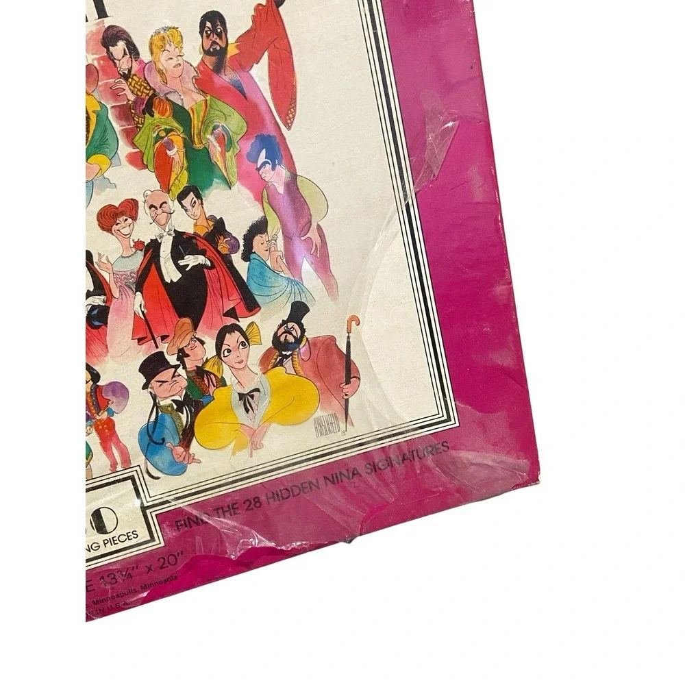Vintage 1982 Hirschfeld Live From The Met Caricatures-2 500 Piece Puzzle Sealed